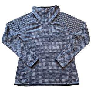 RBX Active Large Gray Textured Cowl Neck Pullover Workout Sweatshirt